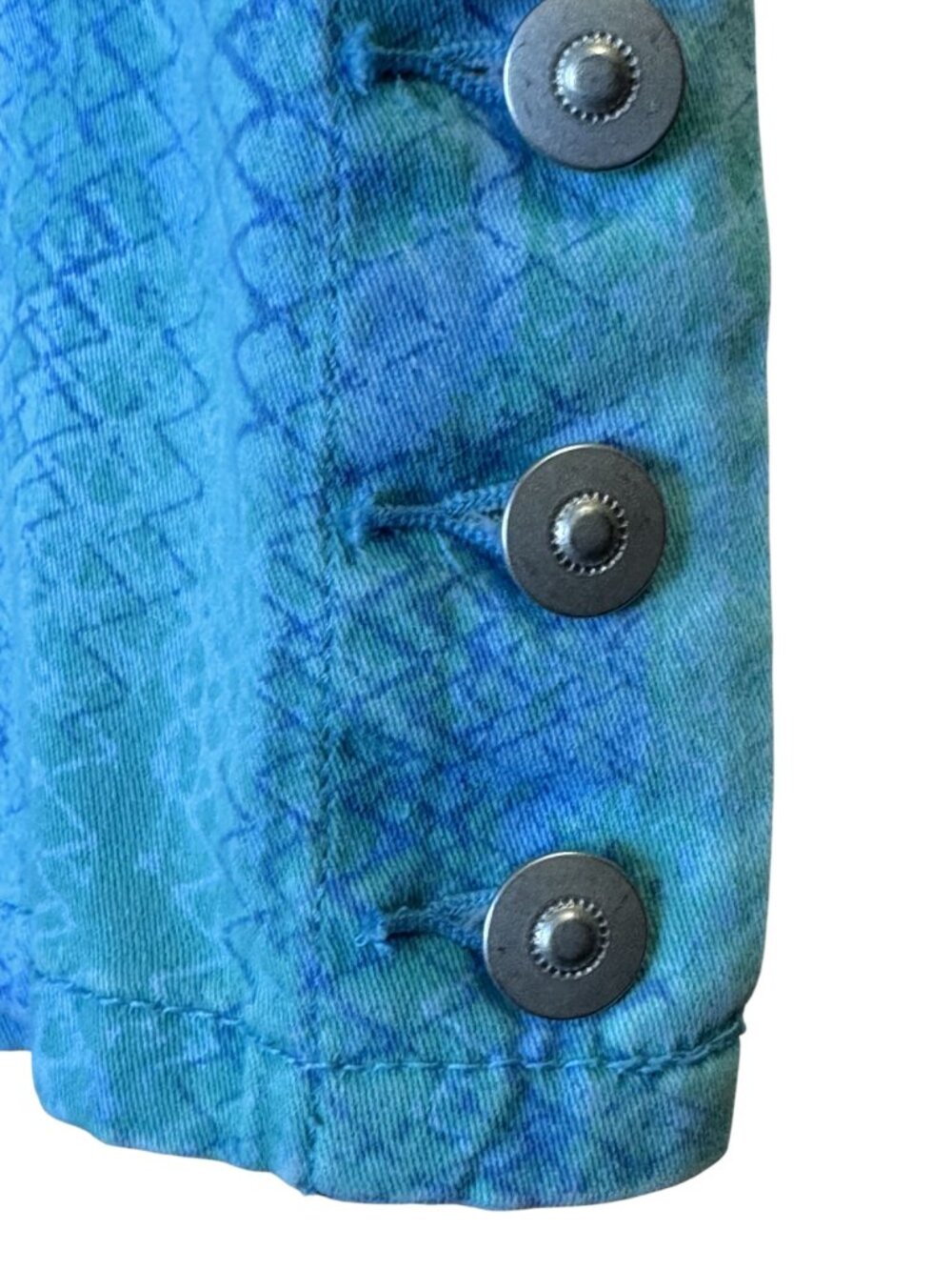 Ruby Rd. Womens Cropped Pants Blue Python Snakeskin Print Stretch - 14 - Picture 10 of 13